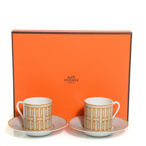 coffee mug hermes|Hermes cup and saucer set.